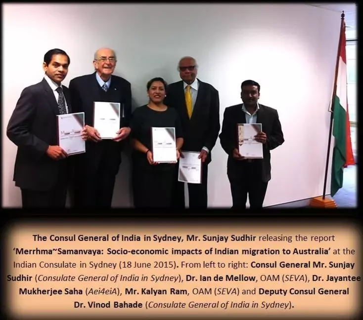 Release of the report on Socio-economic contributions of Indian Migration in Australia at Indian Consulate, Sydney